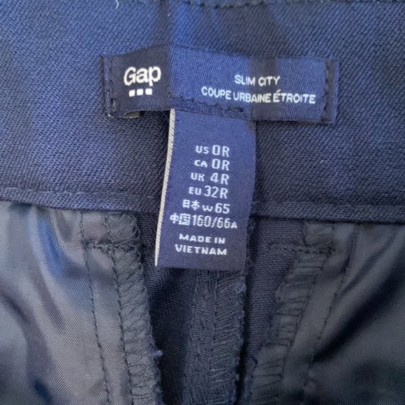 NWT - Gap Women’s Slim City Coupe Urbaine Etroite Blue Pant (Size 0) - Picture 6 of 8